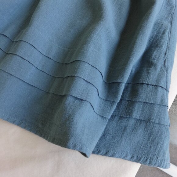 Lane Bryant Green puff sleeve midi dress size 20, tuck detail, lined Boho, NWT - Picture 12 of 16